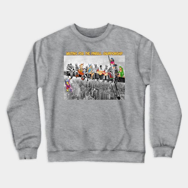 Waiting for the Pinball Championship Crewneck Sweatshirt by Uwantmytees